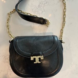 Tory Burch Crossbody Black Gold Chain